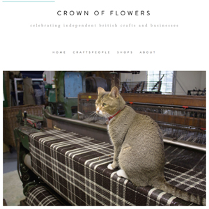 London Cloth on Crown of Flowers blog